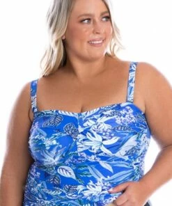 Capriosca Hawaii Blue DD/E Cup Tankini Separate Cobalt