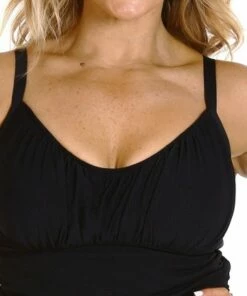 Capriosca Honey Comb DD/E Cup Tankini Separate Black -Cheap Swimweargalore Store capchc9708dde.001 capriosca honey comb dde cup tankini separate2 copy 1