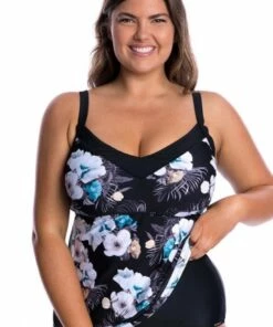 Capriosca Island Nights F/G Cup Tankini Separate Black