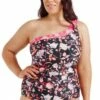 Capriosca Corsica One Shoulder One Piece Black/Pink
