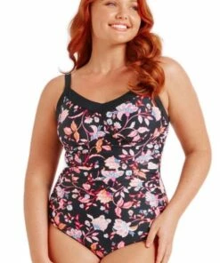 Capriosca Corsica F/G Cup Underwire One Piece Black/Pink