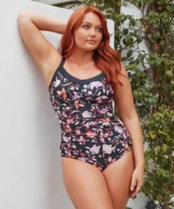 Capriosca Corsica F/G Cup Underwire One Piece Black/Pink -Cheap Swimweargalore Store capcor9824fg corsica underwire one piece 3