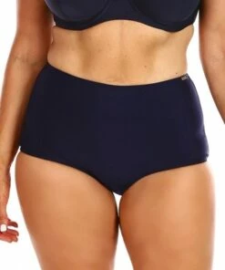 Capriosca Navy Plain High Waisted Pant Navy