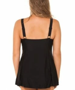 Capriosca Panelled Swim Dress Black -Cheap Swimweargalore Store capcres79910.001 capriosca panelled swim dress back