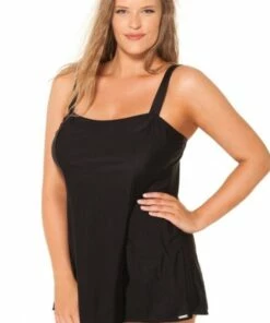Capriosca Panelled Swim Dress Black -Cheap Swimweargalore Store capcres79910.001 capriosca panelled swim dress front