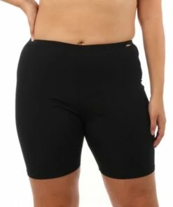 Capriosca Plain Knee Length Bike Pant Black