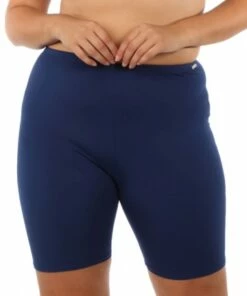 Capriosca Plain Knee Length Bike Pant Black -Cheap Swimweargalore Store capcres9510.440 capriosca plain knee length bike pant front 1 2