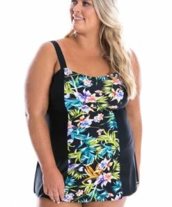 Capriosca Tahiti Swim Dress Black/Green