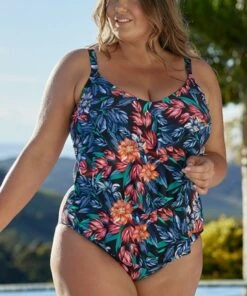 Capriosca Molokai Tiered Frill One Piece Black/Multi -Cheap Swimweargalore Store capriosca molokai three tiered one piece 4