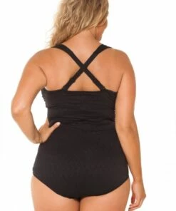 Capriosca Classique Retro One Piece Black -Cheap Swimweargalore Store cbw9818 b 1