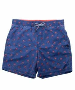 Coast Mens Small Palm Boardshort Denim