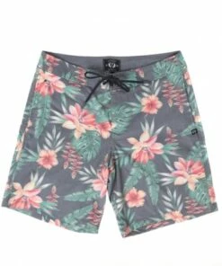 Coast Mens Island Print Boardshort Steel