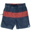 Coast Mens Vintage Stripe Boardshort Navy/Red