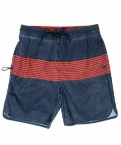 Coast Mens Vintage Stripe Boardshort Navy/Red