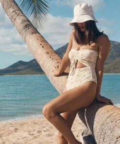 Billabong Daisy Chain Summer Bandeau One Piece White -Cheap Swimweargalore Store daisy chain