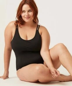 Modibodi Period Proof Double Strap One Piece Black -Cheap Swimweargalore Store double strap one piece 2