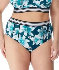 Elomi Island Lily High Leg Brief Petrol