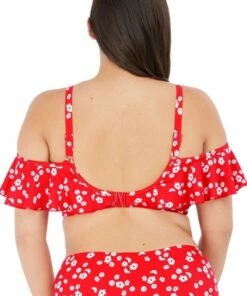 Elomi Plain Sailing F Cup Frill Bra Red 10 Elomi Plain Sailing F Cup Frill Bra Red -Cheap Swimweargalore Store elo7273e.600 elomi swimwear plain sailing e cup frill bra5 1