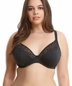 Elomi Indie G Cup Lace Plunge Bra Black