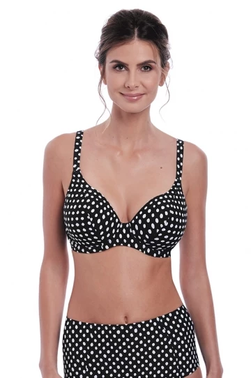 Fantasie Santa Monica F Cup Plunge Bra Black/White 1 Fantasie Santa Monica F Cup Plunge Bra Black/White