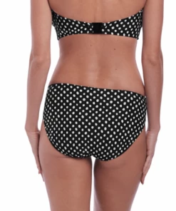 Fantasie Santa Monica Mid Rise Brief Black/White -Cheap Swimweargalore Store fan6725 fantasie santa monica mid rise brief
