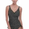 Fantasie Santa Monica G Cup V Neck One Piece Black/White