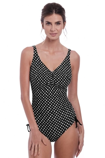 Fantasie Santa Monica G Cup V Neck One Piece Black/White 1 Fantasie Santa Monica G Cup V Neck One Piece Black/White