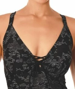 Femme De La Mer Lovely Lace Rebecca DD/E Cup One Piece Black -Cheap Swimweargalore Store femb252llk.001 detail