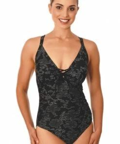 Femme De La Mer Lovely Lace Rebecca DD/E Cup One Piece Black