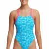 Funkita Mystic Monster Brace Free One Piece Blue/Pink