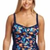Funkita Gum Shy Ruched Tankini Separate Navy