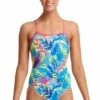 Funkita Poptail Eco Single Strap One Piece Blue/Yellow