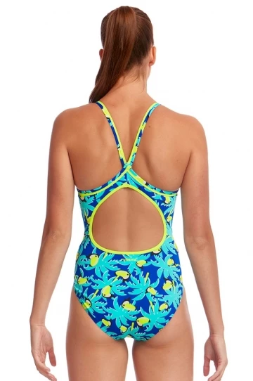 Funkita Bird Brain Eco Diamond Back One Piece Blue/Yellow 2 Funkita Bird Brain Eco Diamond Back One Piece Blue/Yellow - Image 2