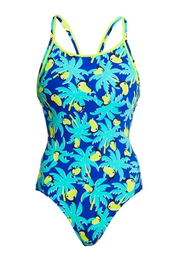 Funkita Bird Brain Eco Diamond Back One Piece Blue/Yellow 7 Funkita Bird Brain Eco Diamond Back One Piece Blue/Yellow - Image 7