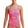 Funkita Pinky Palm Eco Diamond Back One Piece Pink