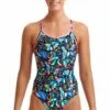 Funkita Night Life Eco Diamond Back One Piece Black/Multi
