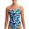Funkita Swan Song Eco Diamond Back One Piece Blue/Orange