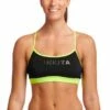Funkita Stampd Swim Crop Top Black