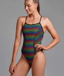 Funkita Bright Lights Bond Girl One Piece Black/Multi -Cheap Swimweargalore Store fnk042l71138.900 funkita bright lights bond girl one piece 3 1