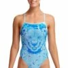 Funkita Bear Suit Single Strength One Piece Blue/White