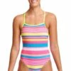 Funkita Barbie Blue Single Strength One Piece Pink/Yellow
