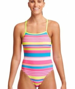 Funkita Barbie Blue Single Strength One Piece Pink/Yellow