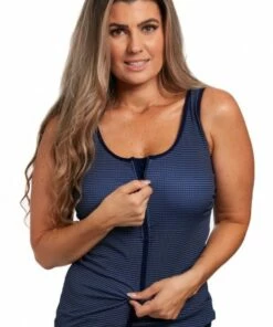 Funkita Knitty Navy DD/E Cup Zip Tankini Separate Navy