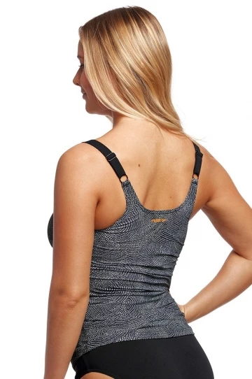 Funkita In Grained Scoop Neck Tankini Separate Black 2 Funkita In Grained Scoop Neck Tankini Separate Black - Image 2