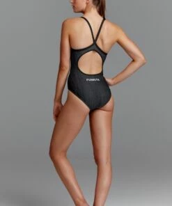 Funkita Bear Bum Diamond Back One Piece Black/White -Cheap Swimweargalore Store fnk11l71030.905 funkita bear bum diamond back one piece4
