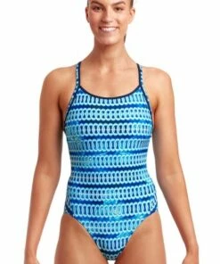 Funkita Jet Propulsion Diamond Back One Piece Blue