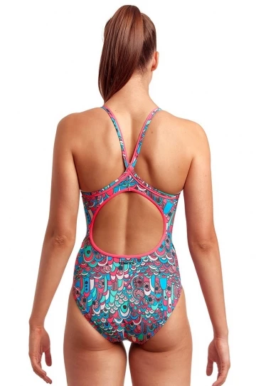 Funkita West Wing Diamond Back One Piece Pink/Blue 2 Funkita West Wing Diamond Back One Piece Pink/Blue - Image 2