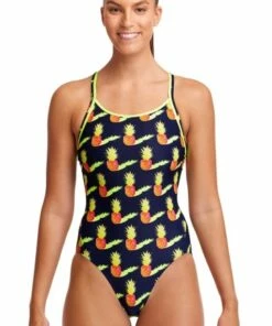 Funkita Golden Circle Diamond Back One Piece Navy