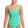 Funkita Juicy Jam Diamond Back One Piece Green