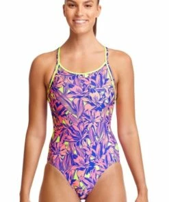 Funkita Lily Pad Diamond Back One Piece Pink/Purple